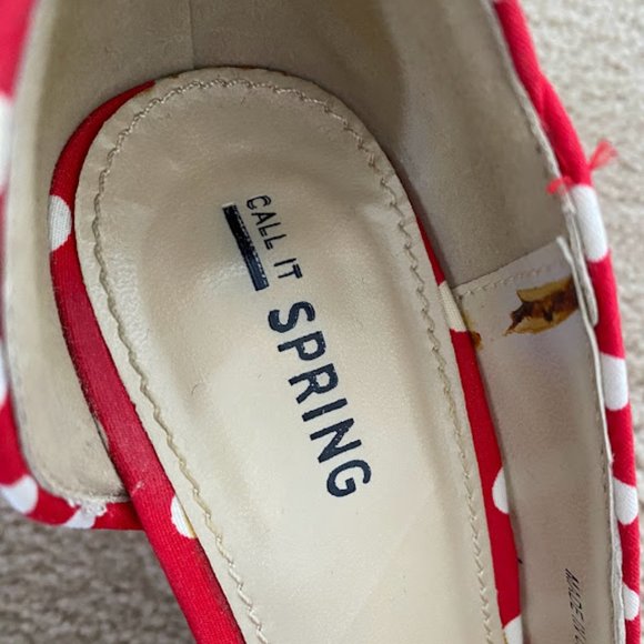 Call It Spring Red Polka Dot Heels - Picture 7 of 8